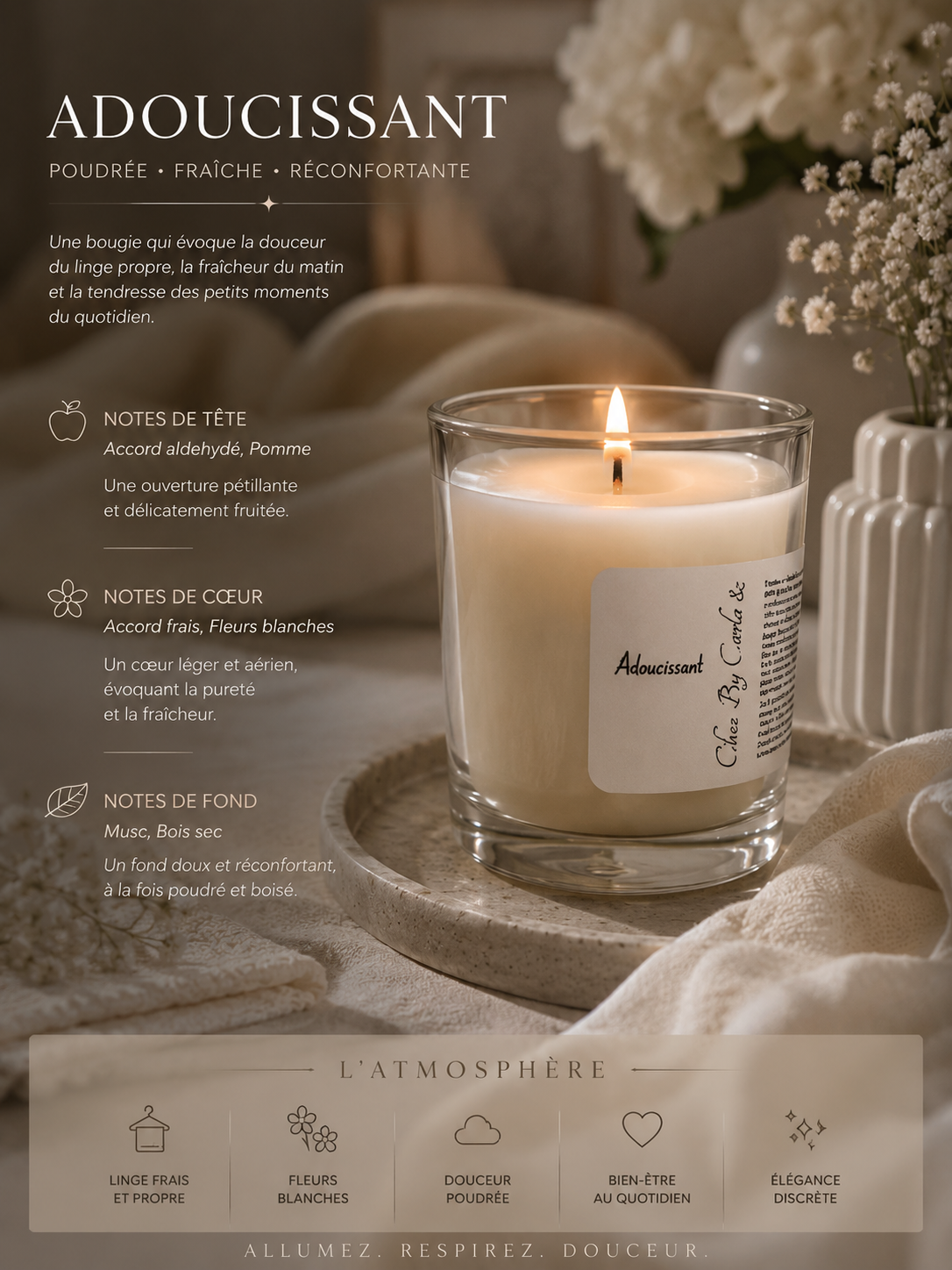 Bougie Parfumée - Adoucissant