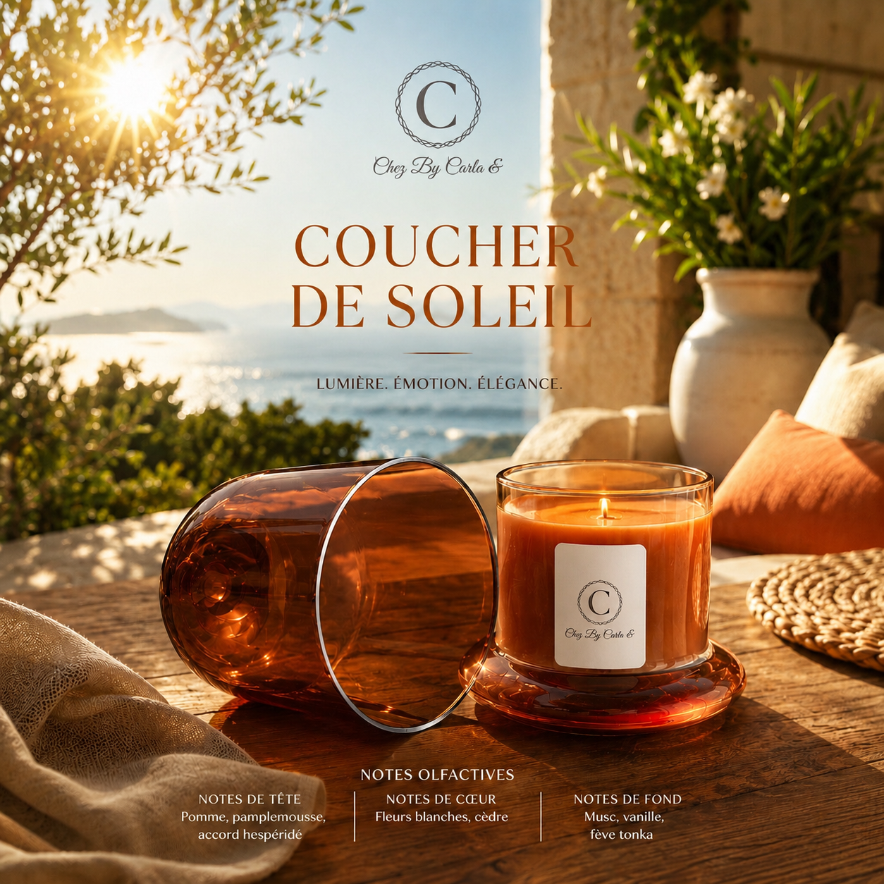 Bougie Parfumée - Coucher de Soleil