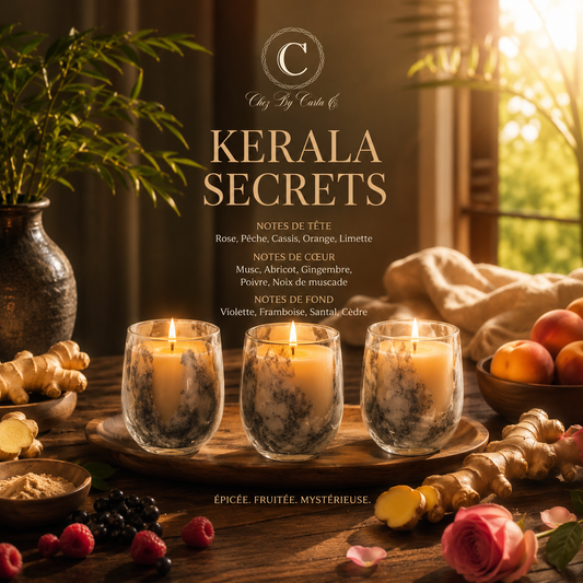🌿 Bougie Parfumée-Kerala Secrets
