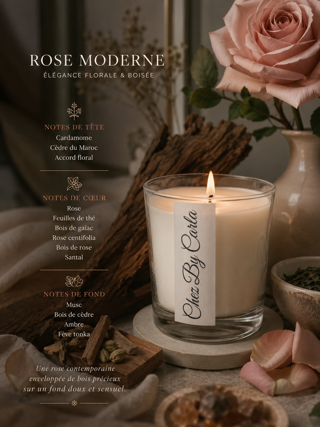 Scented candle - Modern Rose