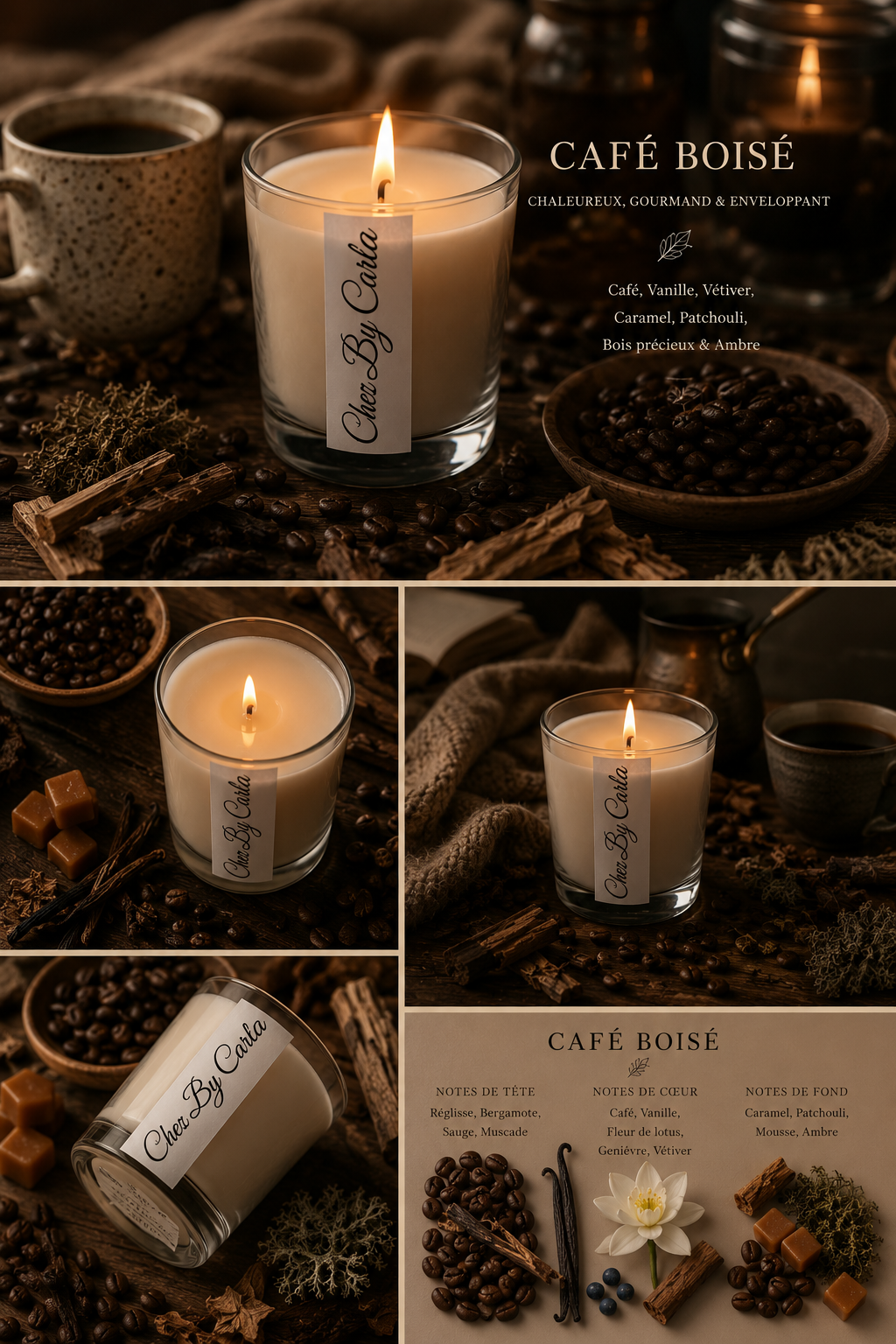 Bougie Parfumée- Café Boisée