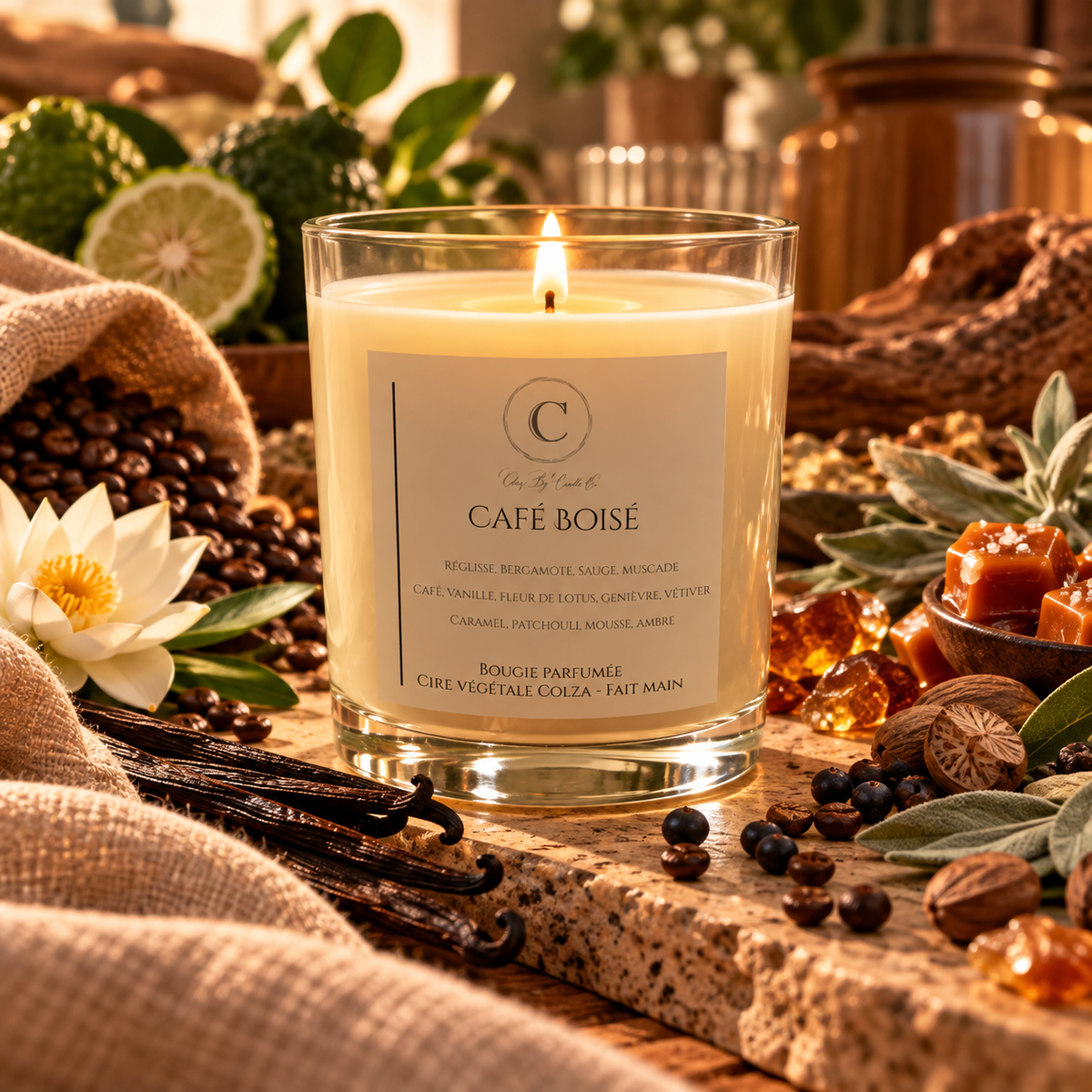 Bougie Parfumée- Café Boisée
