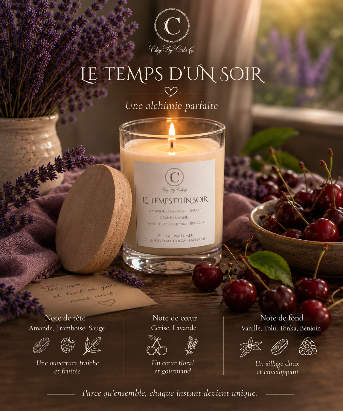 Scented candle - Toi+Moi=Nous