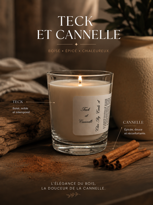Scented Candle - Teak &amp; Cinnamon