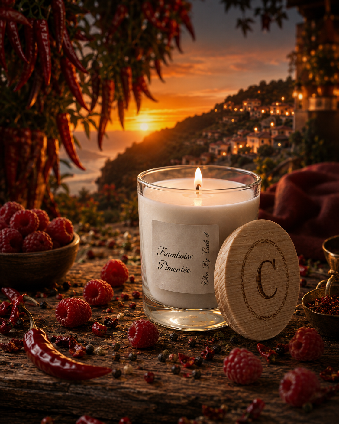 Scented candle - Framboise Pimentées
