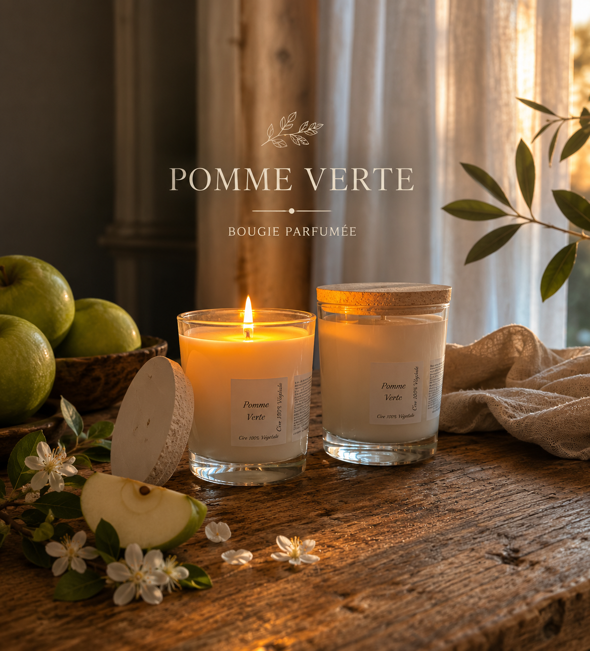 Bougie Parfumée- Pomme Verte