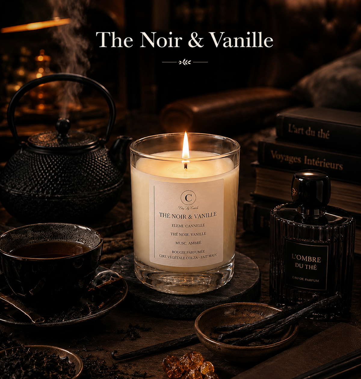 Bougie parfumée - Thé Noir & Vanille