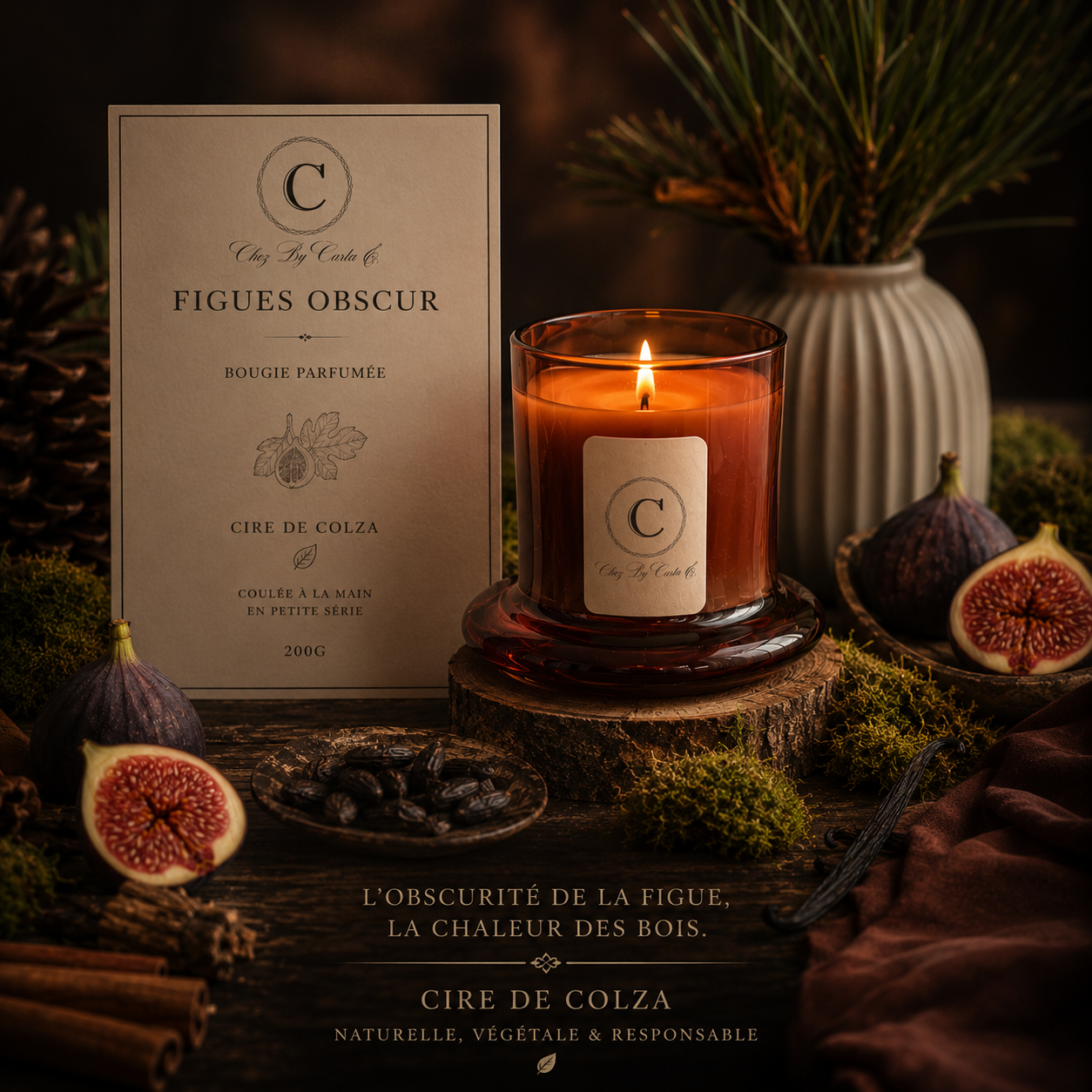 Bougie Parfumée -Figues Obscur