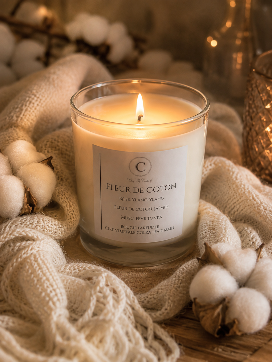 Bougie parfumée - Fleur de Coton