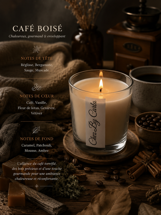 Bougie Parfumée- Café Boisée