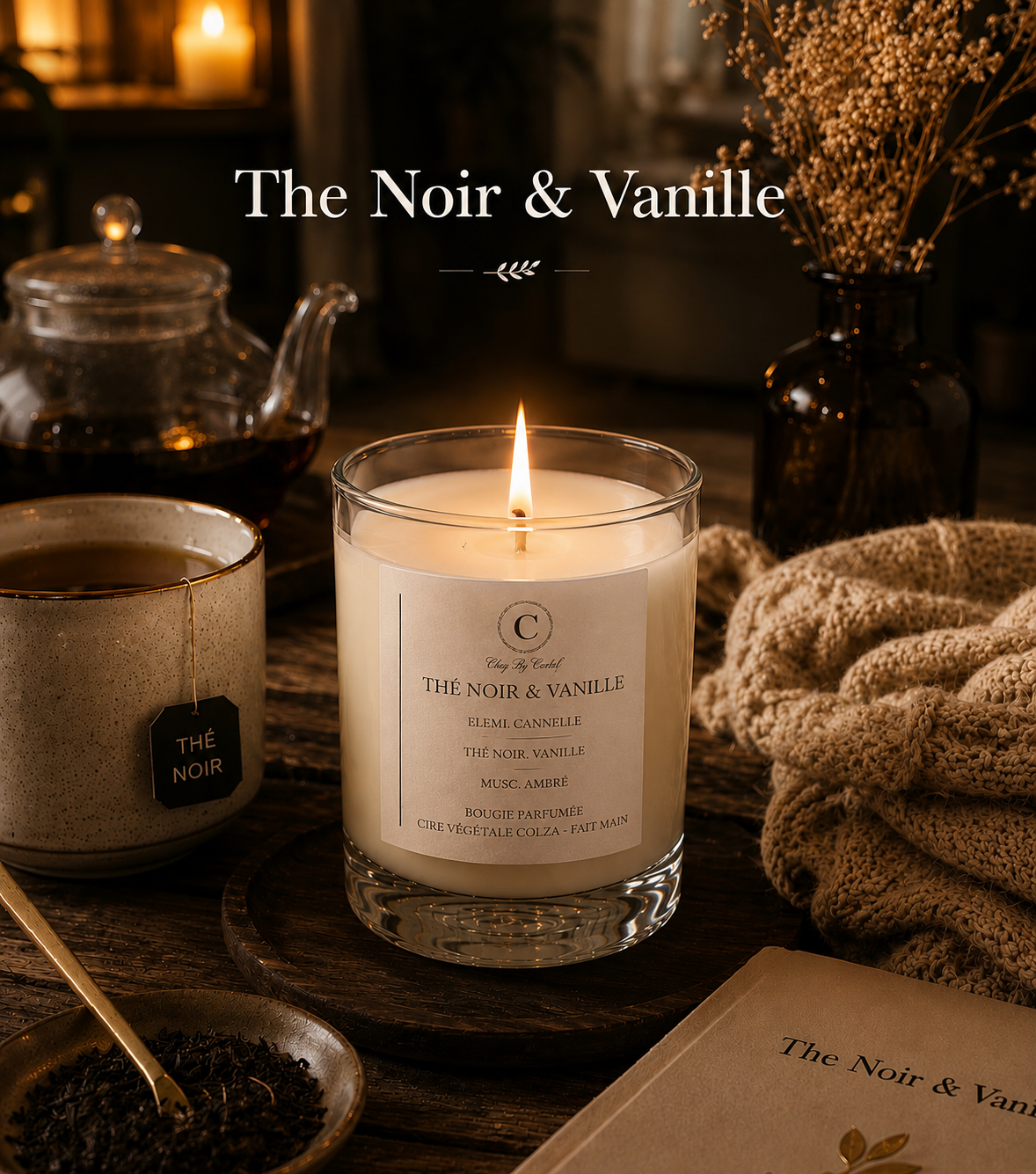 Bougie parfumée - Thé Noir & Vanille