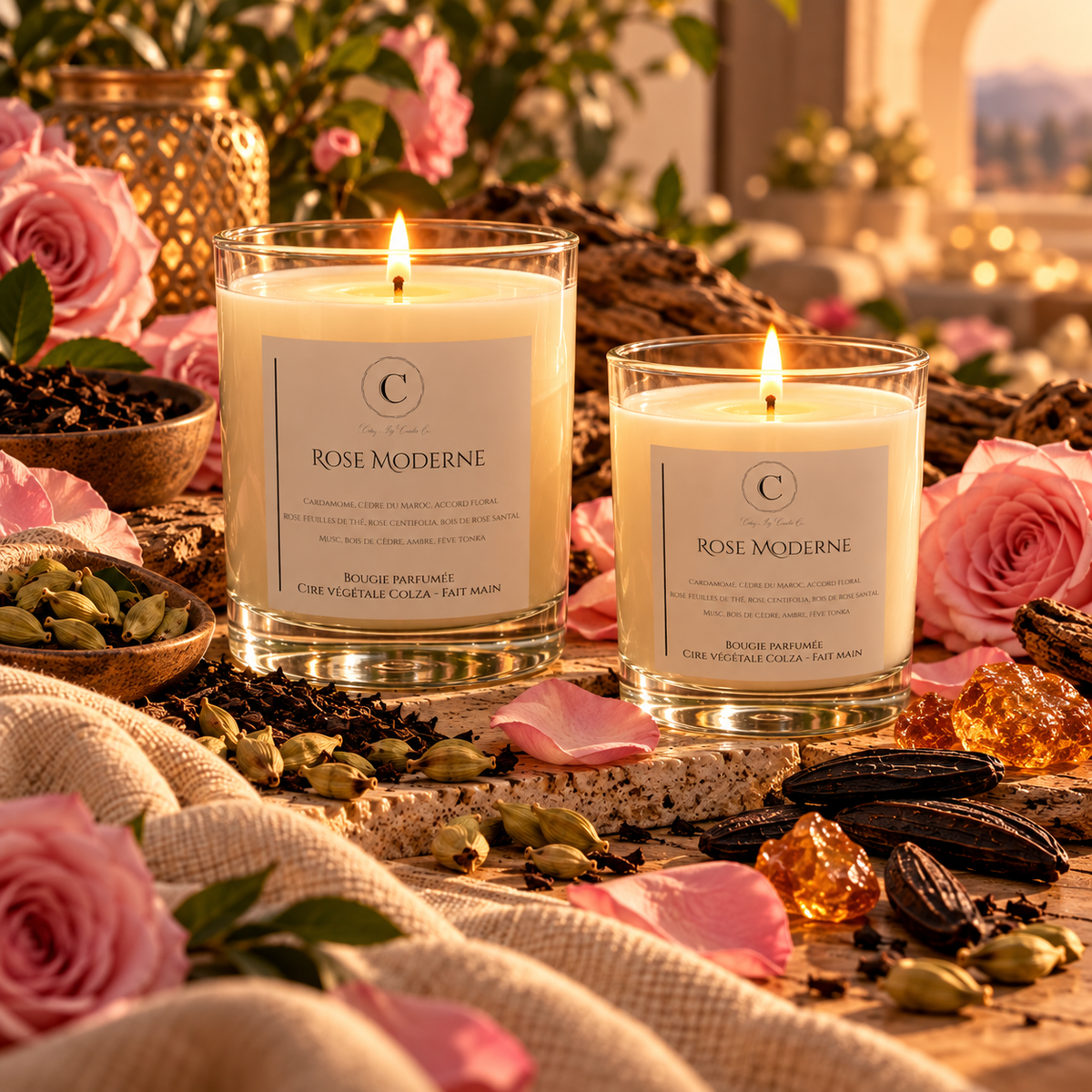 Bougie parfumée - Rose Moderne