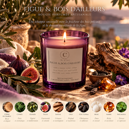 Bougie Parfumée - Figue & Bois d’ailleurs