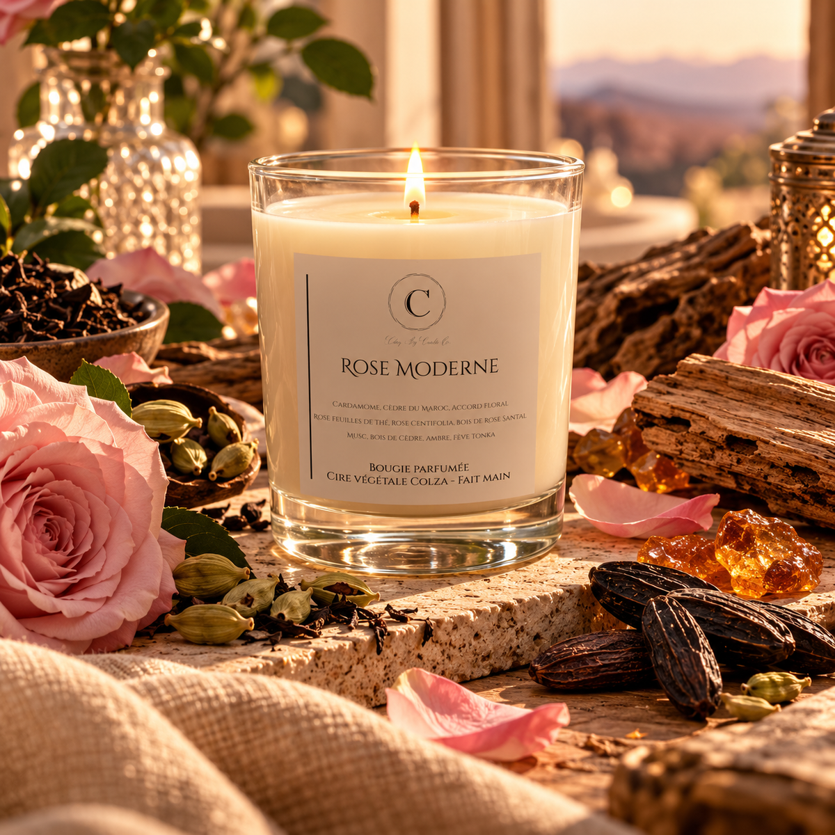 Bougie parfumée - Rose Moderne