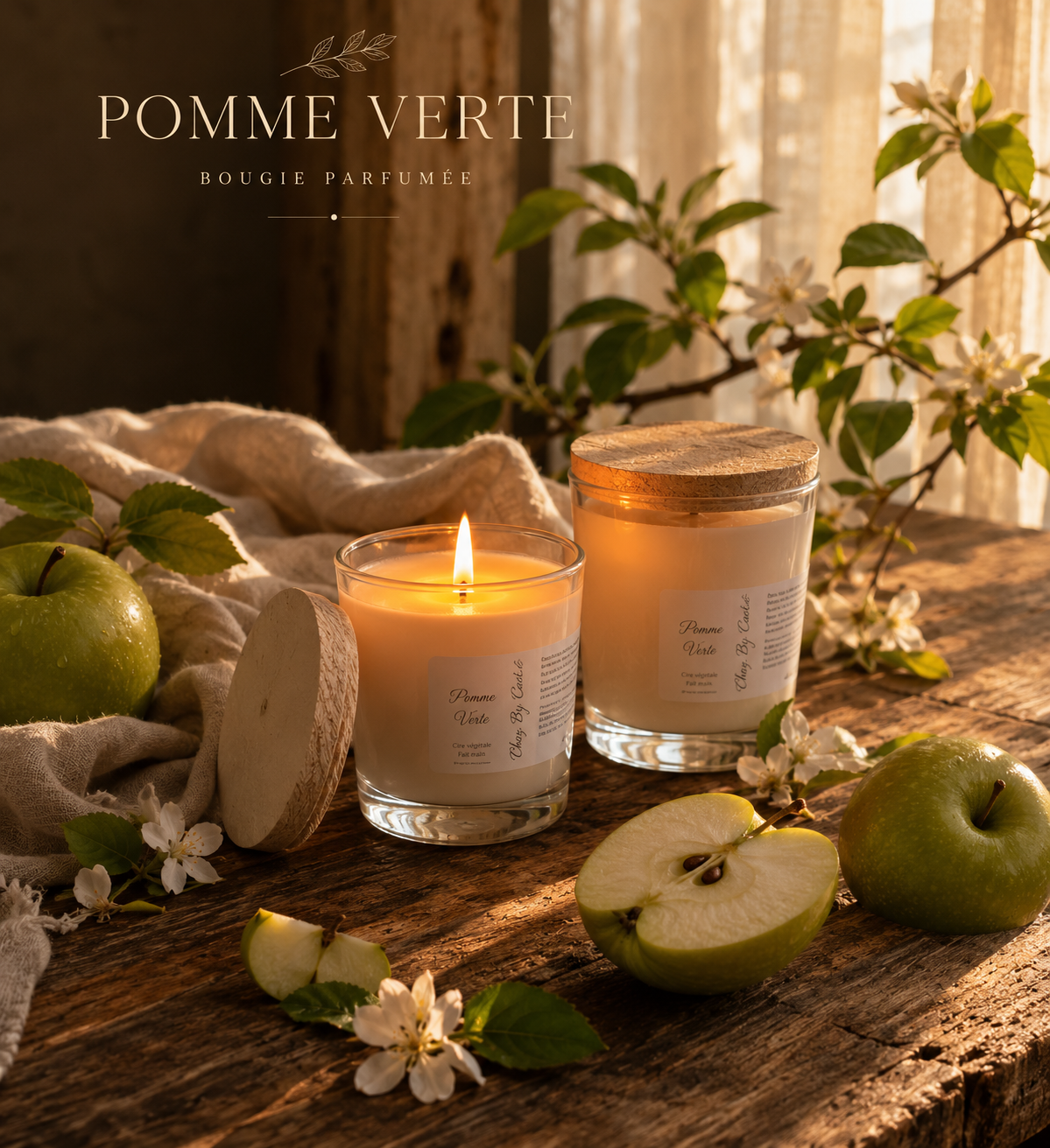 Bougie Parfumée- Pomme Verte