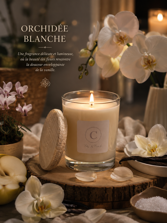 Scented candle - White Orchid