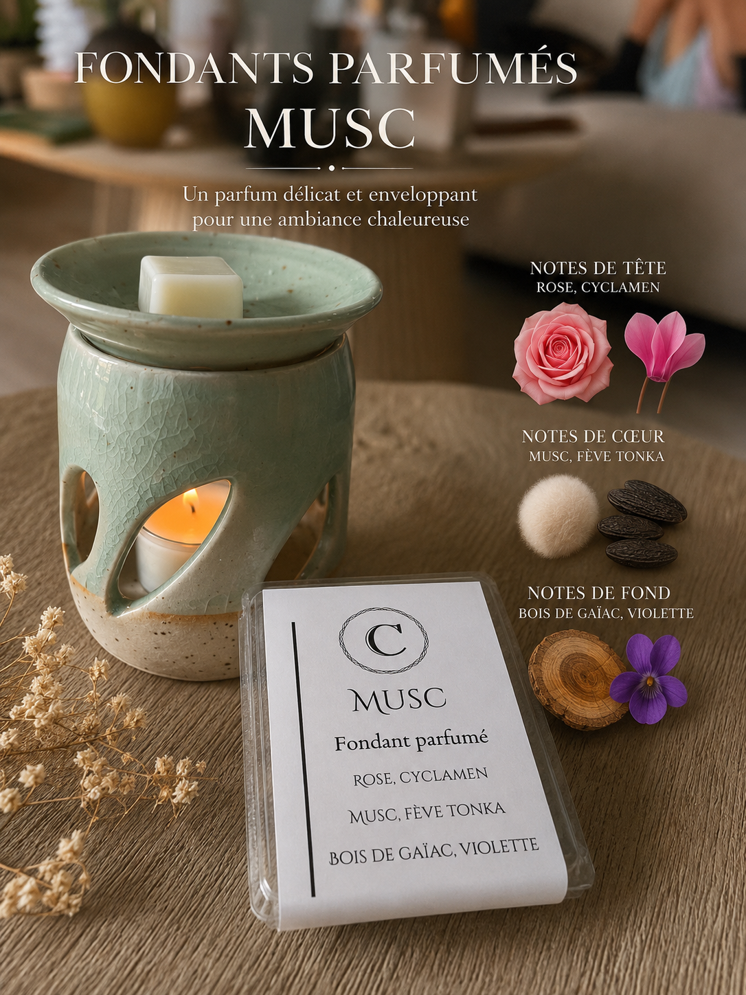 Fondant parfumé Musc 80 g