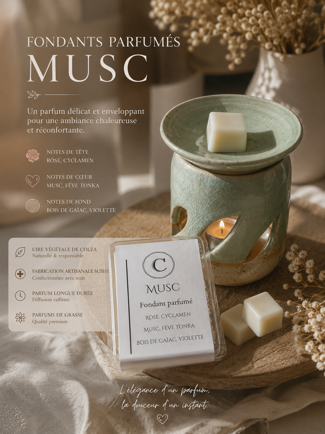 Fondant parfumé Musc 80 g