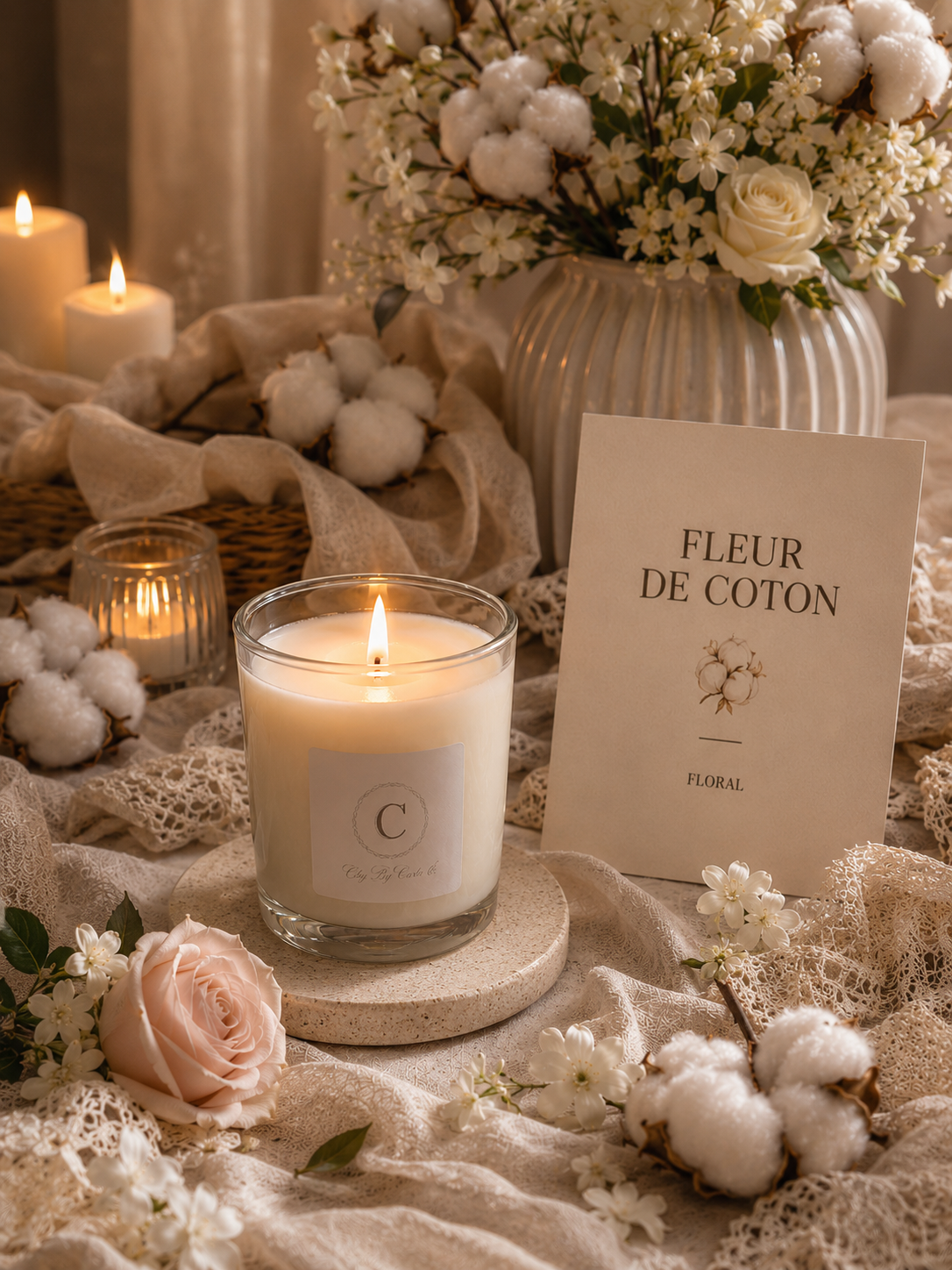 Scented candle - Cotton Flower