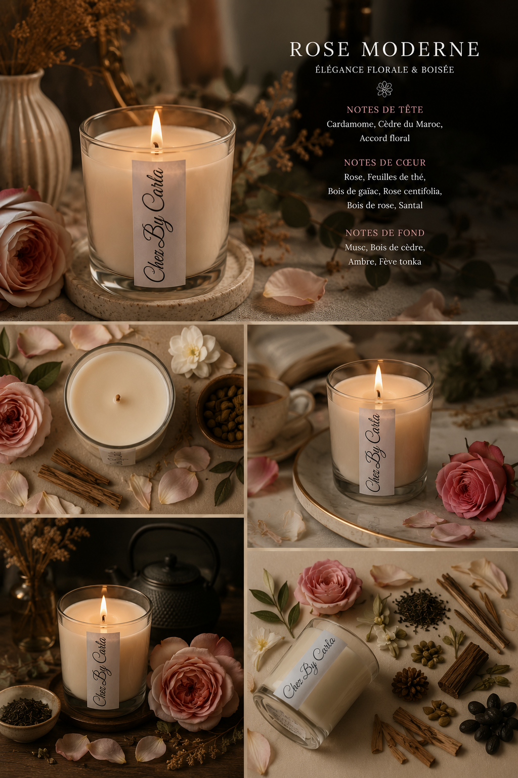 Scented candle - Modern Rose