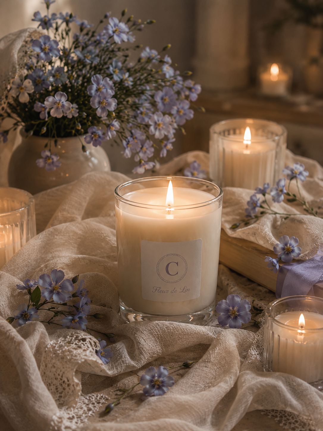 Scented candle - Linen Flower