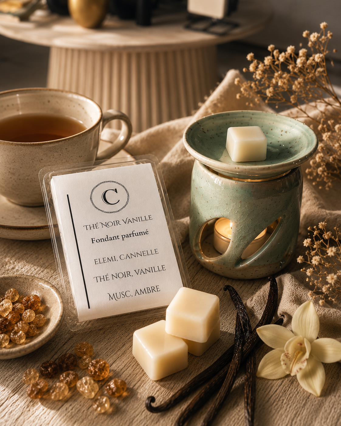 Fondant parfumé – Thé Noir Vanille 80g
