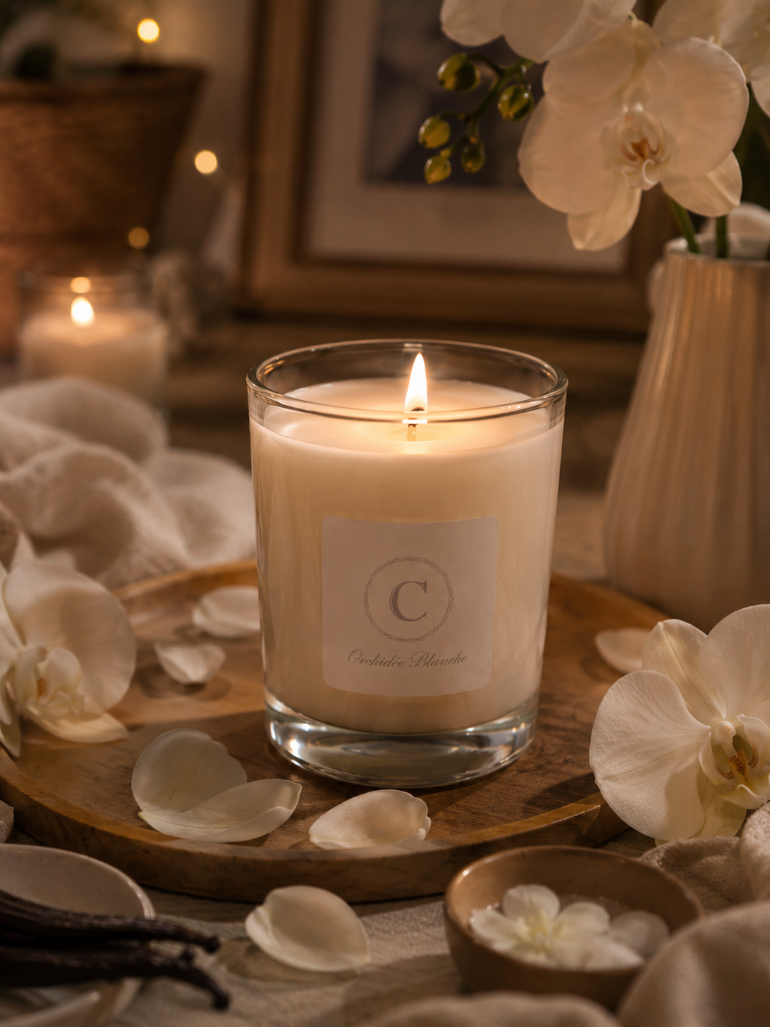 Bougie parfumée - Orchidée Blanche