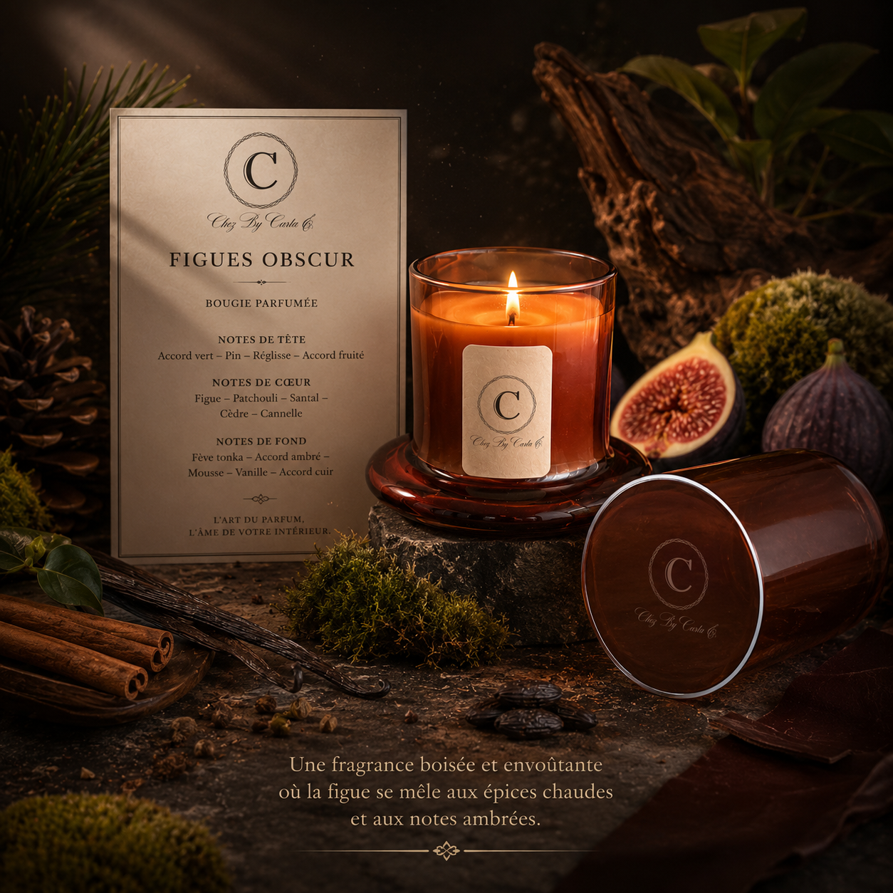 Bougie Parfumée -Figues Obscur