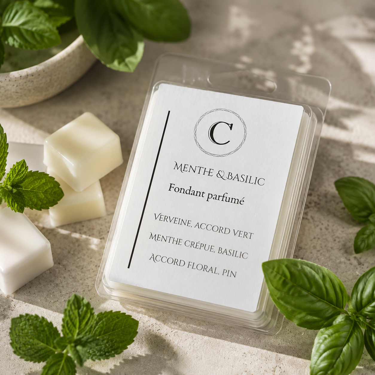 Fondant parfumé – Menthe & Basilic 80g