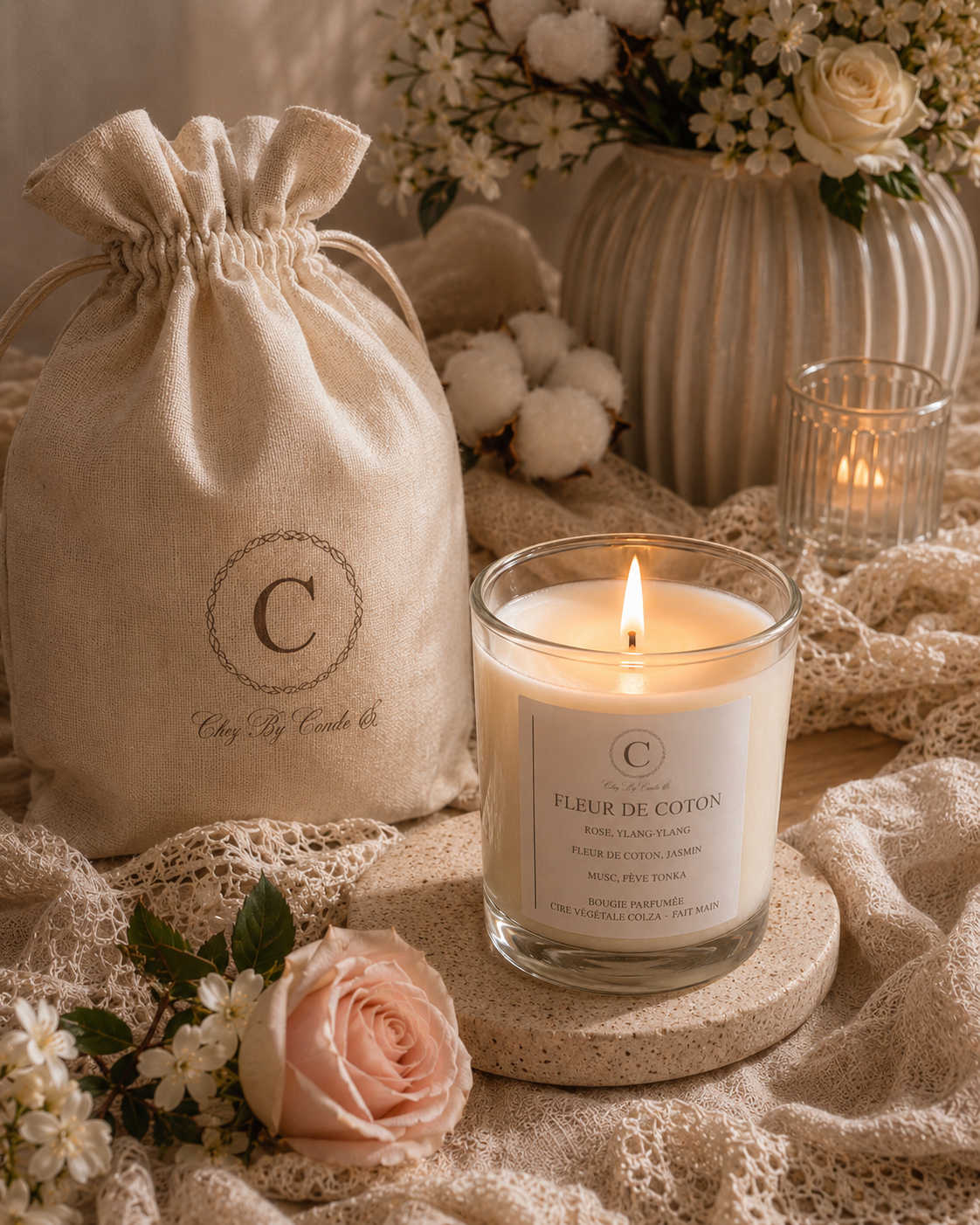 Bougie parfumée - Fleur de Coton