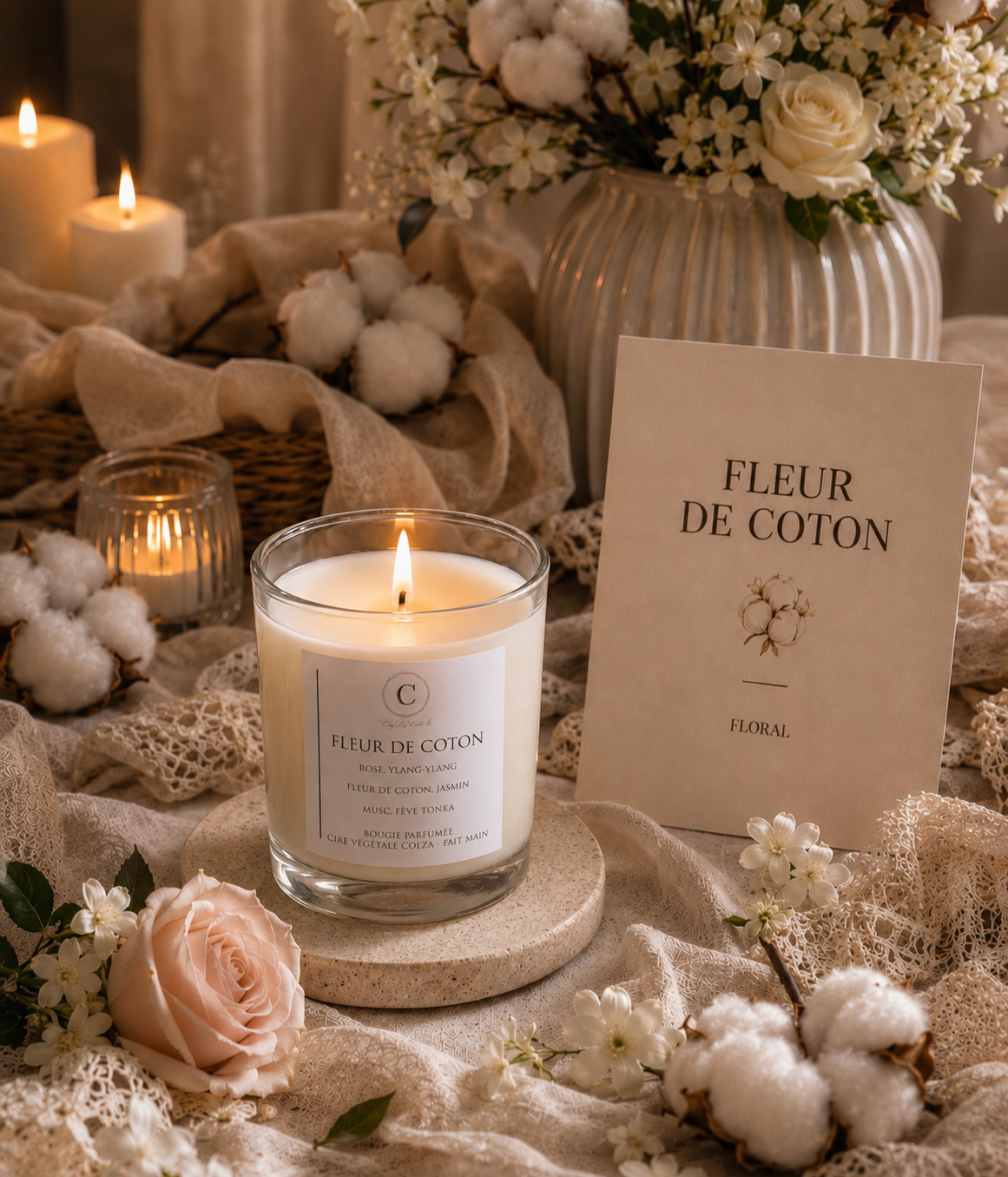 Bougie parfumée - Fleur de Coton